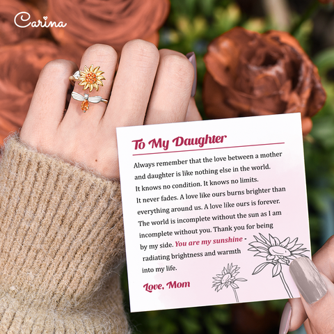 card design, message card and the sunflower spinner ring