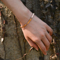 model wearing Multiple Name Link Bracelet