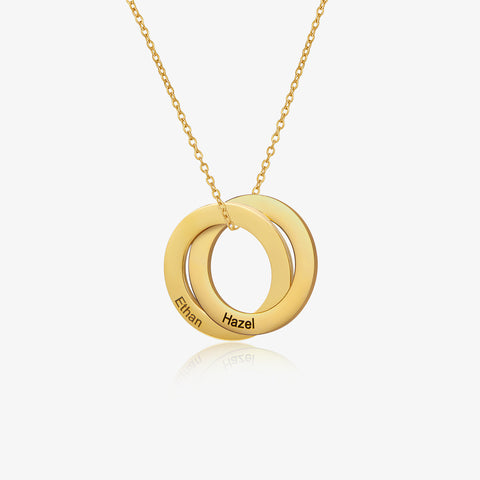 Personalized Interlocking Circle Necklace