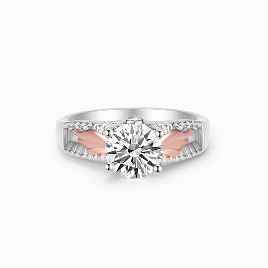 Circle Wings Memorial Ring in white background