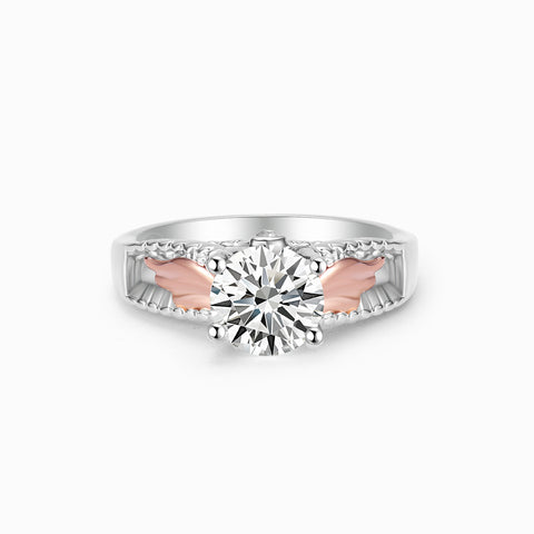 Circle Wings Memorial Ring in white background