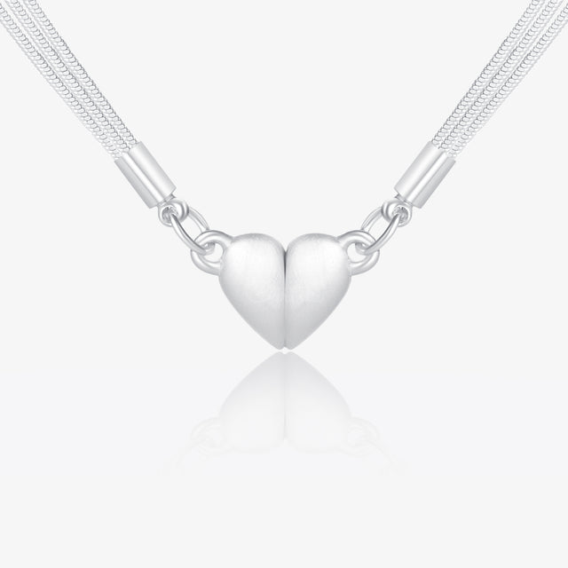 To My Daughter, You Always Have Me Magnet Heart Necklace on white background