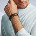 Model wearing To My Son, My Love For You Is Forever Double Row Bracelet