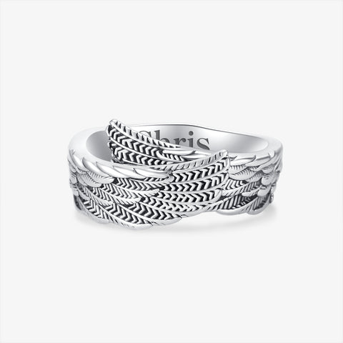 Personalized Wing Ring on white background