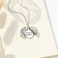 silver Sunshine Personalized Necklace on book page