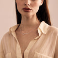 Model wearing Personalized Minimalist Name Necklace