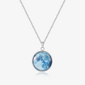 Custom Moon Phase Necklace on white background