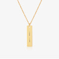 gold Minimalist Morse Code Necklace on white background