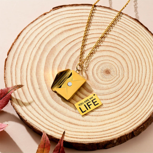 Lifestyle shot of Personalized Love Letter Necklace