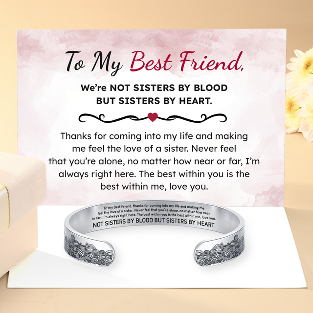 card message of To My Best Friend, Thanks For Coming Into My Life Bracelet