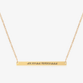 gold Custom Mini Bar Necklace on white background