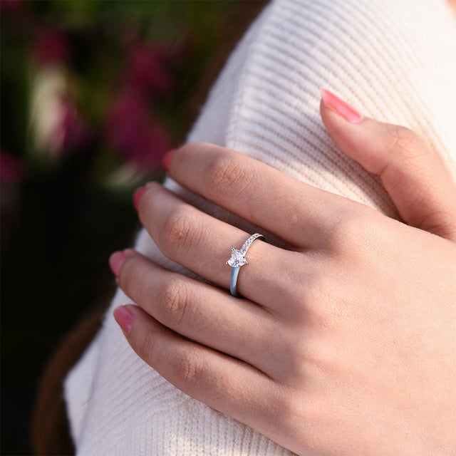 model wearing the Half Enamel Ring