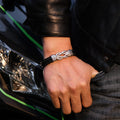 male model wearing “I Love You Forever and Always” Linked Bracelet