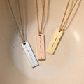 silver, rose gold, and gold Minimalist Morse Code Necklaces