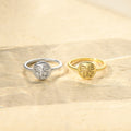 silver and gold Family Monthly Florals Rings on sand