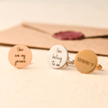 rose gold, silver, and gold Personalized Message Cuff Links