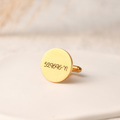 gold Personalized Message Cuff Link