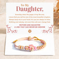 “Mother & Daughter Forever Linked” Peach Blossom Knot Bracelet