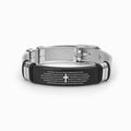 To My Grandson, Pray Through The Lord's Prayer Steel Bracelet on white background