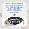 message card for zodiac sign bracelet with the aries zodiac sign bracelet