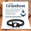 “I Love You, My Grandson” Nautical Bracelet with heartwarming message card