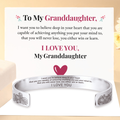 To My Granddaughter, I Love You Bracelet Card Creative