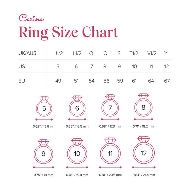 Carina ring size chart