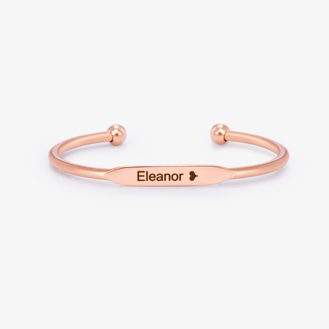 rose gold variant Custom Engraved Bangle