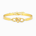 To My Soulmate, Feel My Love Infinity Heart Bracelet gold variant