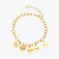 gold variant of Personalized Family Name Bracelet on white background