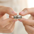 model holding Personalized Wave Ring