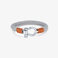 To My Son, I Will Always Be With You Omega Gray Nautical Bracelet on white background