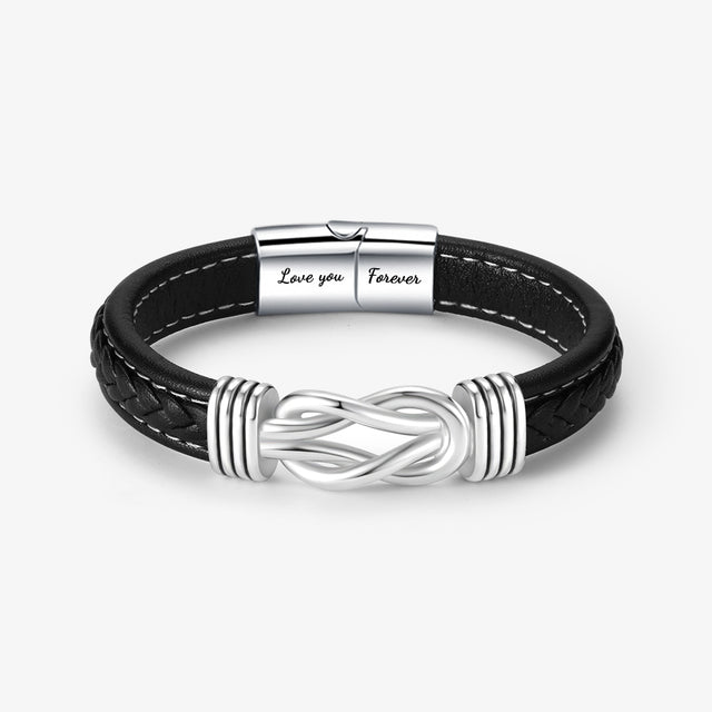 To My Man, You Are The One Forever Linked Bracelet on white background