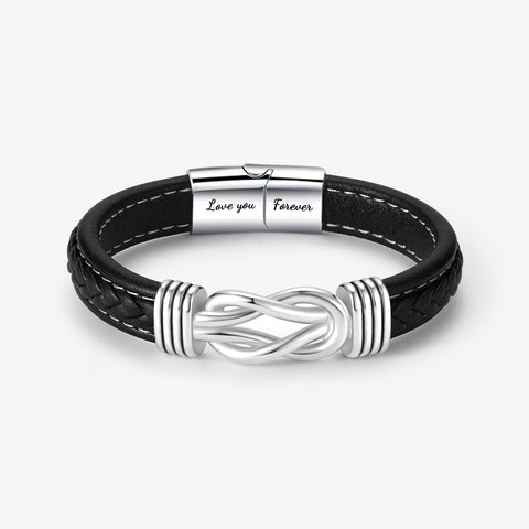 To My Man, You Are The One Forever Linked Bracelet on white background