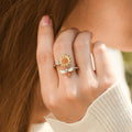 model wearing Sunflower Fidget Ring