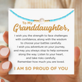 To My Granddaughter, I Am So Proud Of You Freshwater Pearl Necklace with heartwarming message card