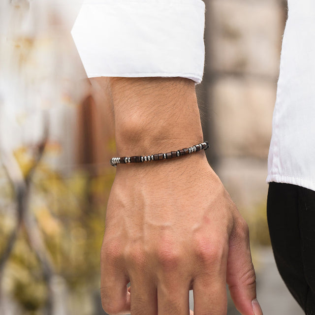 Always With You Morse Bracelet on male model