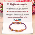 Grandmother & Granddaughter ‘Be Brave and Be Strong’ Blossom Knot Bracelet Message Card