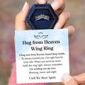 Hug From Heaven Personalized Wing Ring with heartwarming message card