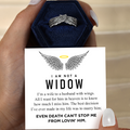 I'm Not A Widow, I'm A Wife To A Husband With Wings Ring with heartwarming card message