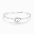 Double Heart Bracelet on white background