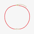 To My Granddaughter, I Am So Proud Of You Freshwater Pearl Necklace (Red) on a white background