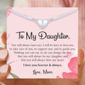 To My Daughter, You Always Have Me Magnet Heart Necklace Card Creative