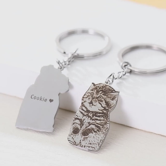 Custom Lifelike Pet Keychain loop video