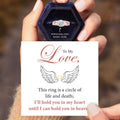 I'll Hold You in My Heart Personalized Circle Wings Memorial Ring Card Creative