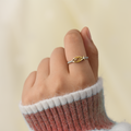 Model wearing a Life with Jesus is Better Ichthus Adjustable Ring