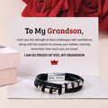 To My Grandson "I Am So Proud Of You" Bracelet and its message card